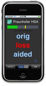 Die Forscher vom Fraunhofer IDMT haben einen Ipod Touch mit ihren Algorithmen ausgestattet. Diese können den Hörverlust von Schwerhörigen teilweise kompensieren. ( © Fraunhofer IDMT)