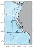 Einsatzgebiet der METEOR Expeditionen 90-93. Grafik: GEOMAR