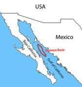 Hier wurden die Proben genommen. Das Guaymas-Becken an der Westküste von Mexiko. Rita Dunker, MPI Bremen