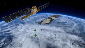   Mit seinen verschiedenen Aufnahmemodi ist Sentinel-1A flexibel einsetzbar. Der „Interferometric Wide Swath“ Modus wird in der Regel über Land und der „Wave Modus“ über Ozeanen eingesetzt.  Quelle: ESA
