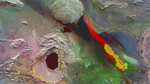 Ausbreitung der Lava auf dem Holuhraun-Feld Quelle: DLR