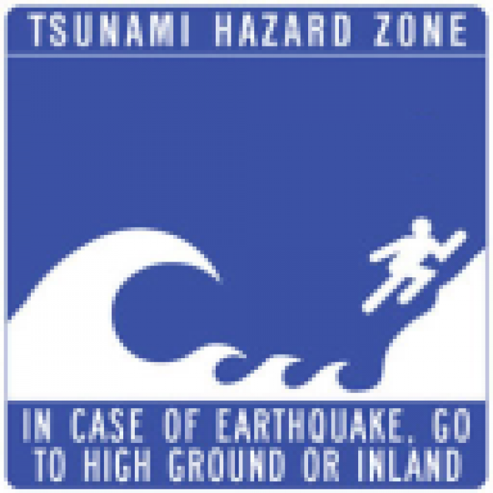 Tsunami Hinweisschild